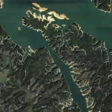 Satellite map image of the Pioneer Trading Post